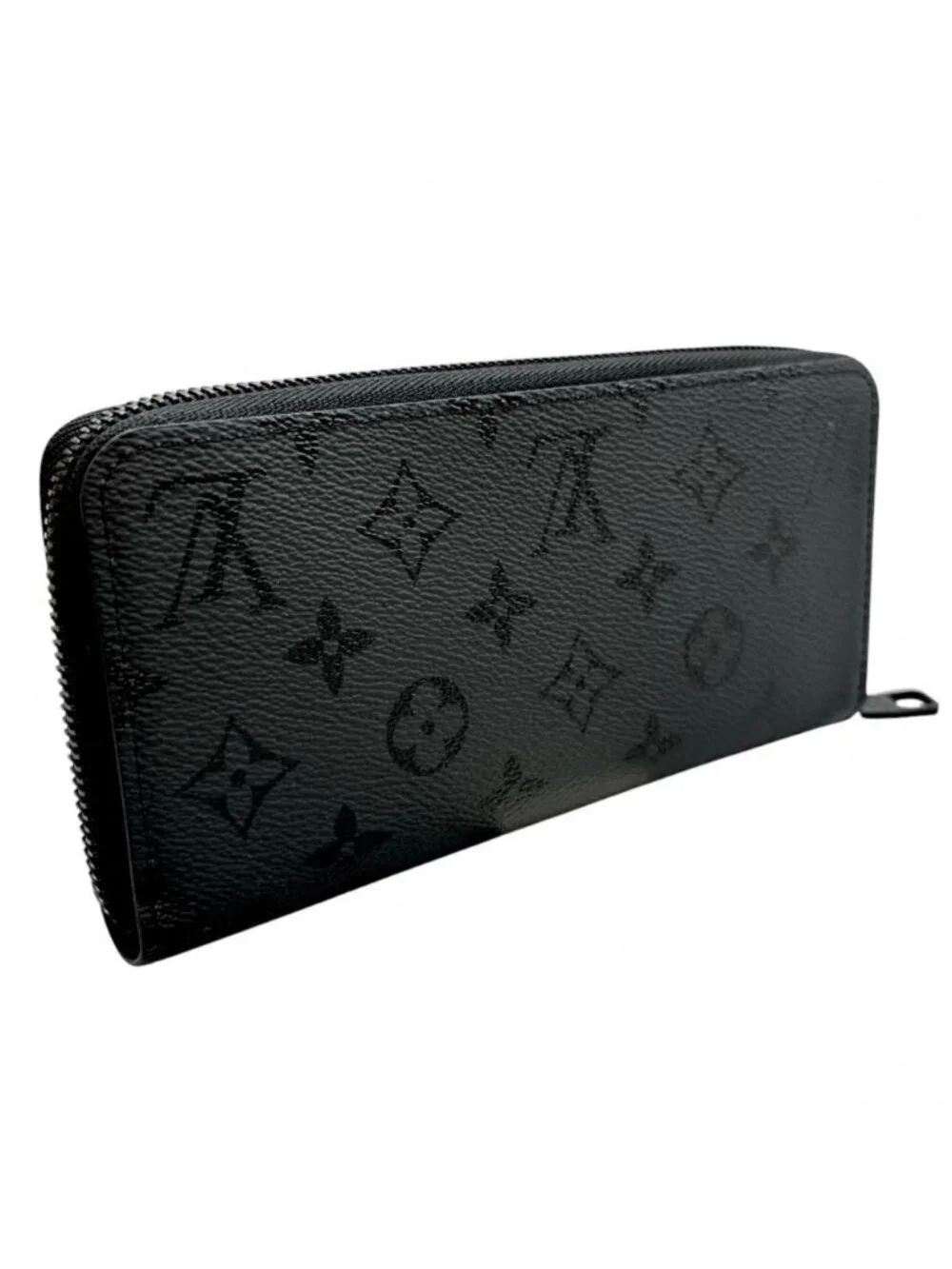 Louis Vuitton Wallet Zippy Horizontal Zip Around Leather Monogram Midnight